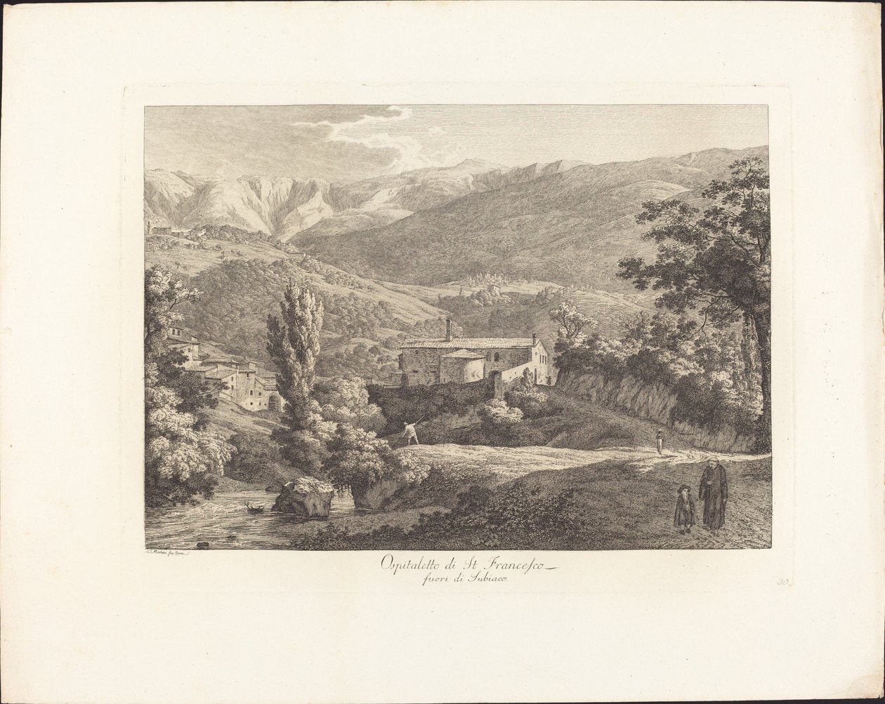 Ospitaletto di San Francesco, uden for Subiaco af Jacob Wilhelm Mechau