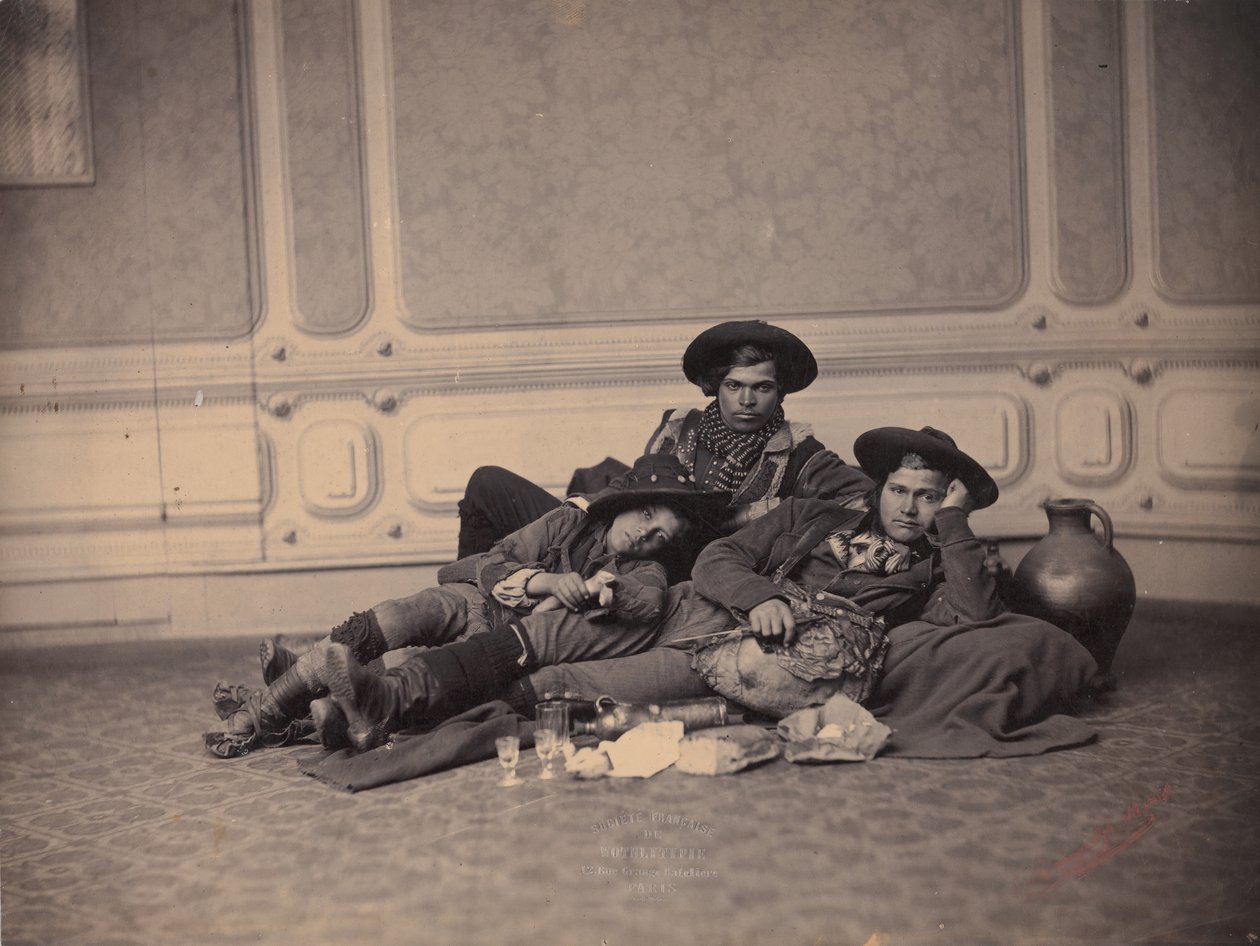 Shepherds pifferari med snack, ca. 1864. af Jacob Wothly