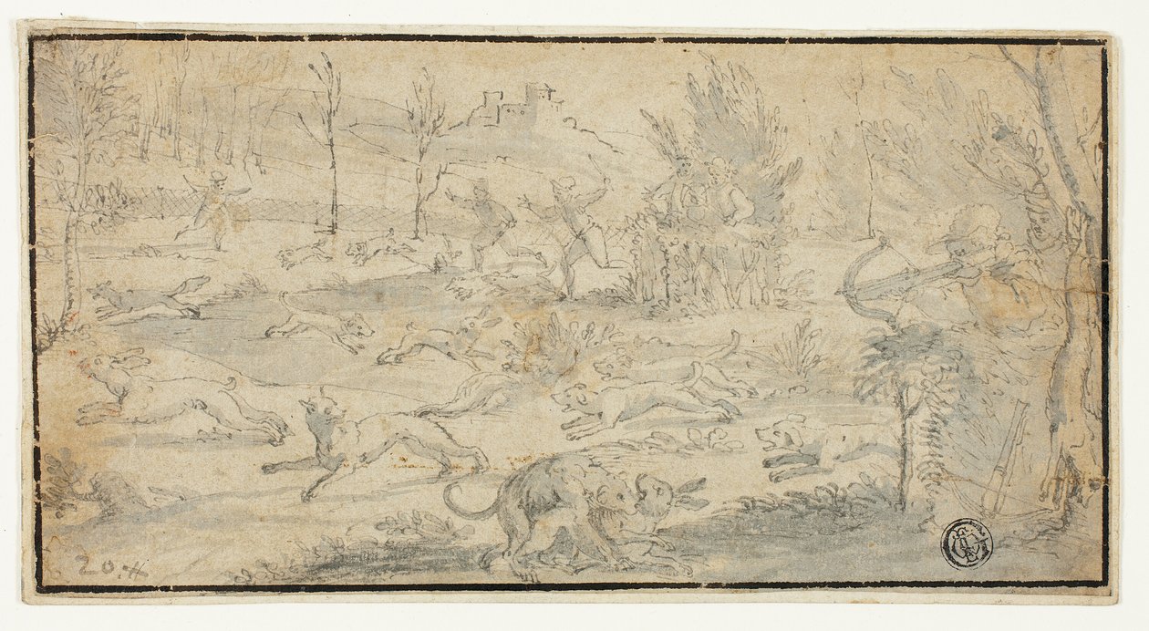 Jagt-scene af Jacob Züberlein