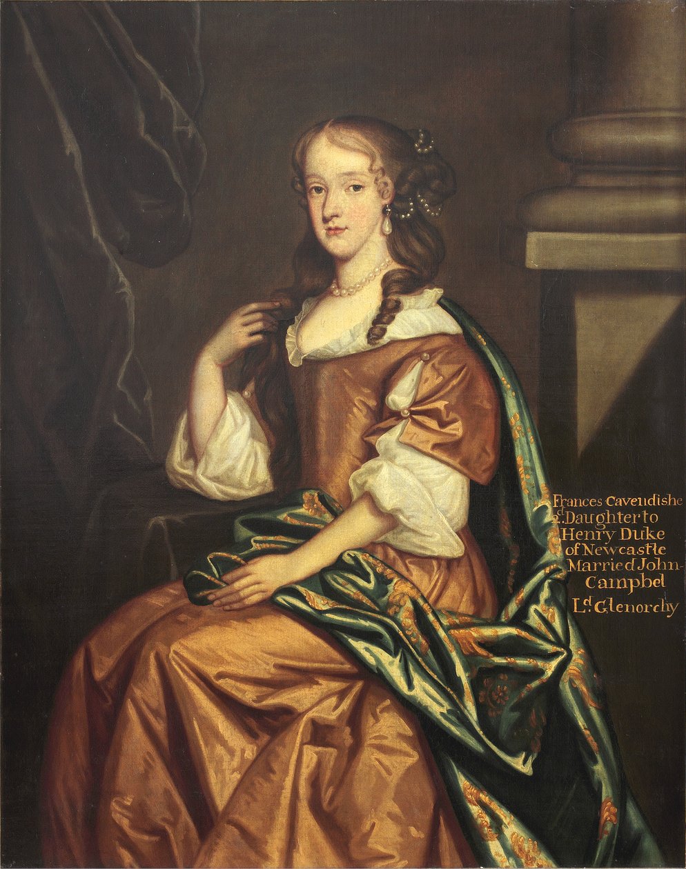Lady Frances Cavendish, Lady Glenorchy af Jacob circle of Huysmans