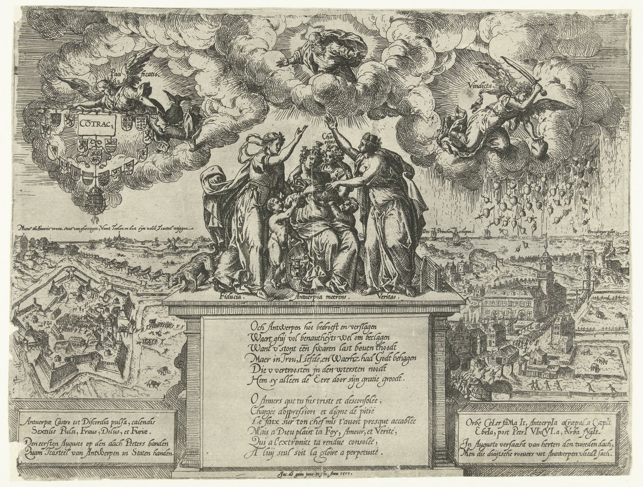 Allegori om erobringen af ​​Antwerpen-citadellet, 1577 af Jacob de Gheyn (I)