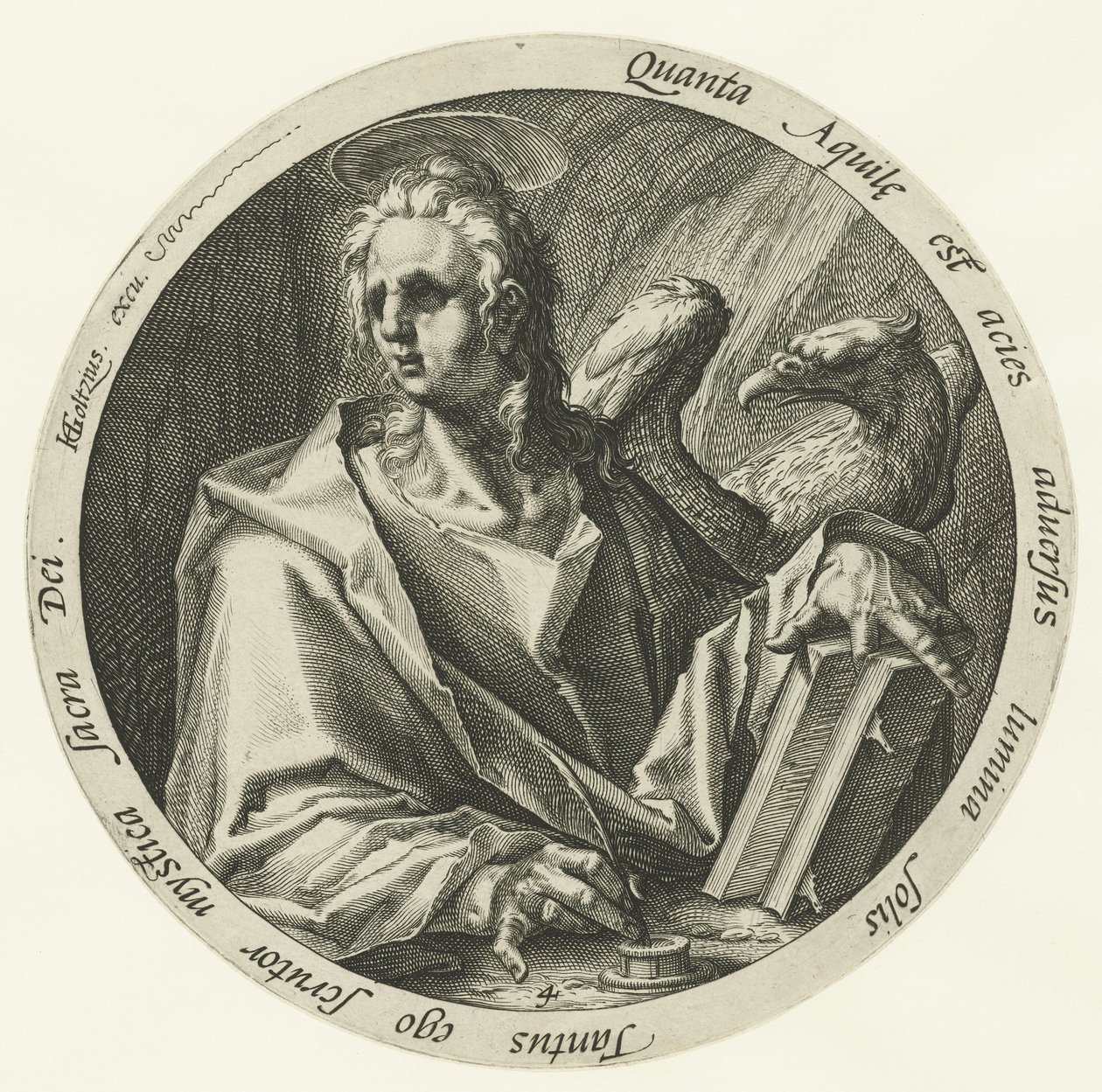 Evangelist Johannes De fire evangelister (serietitel) af Jacob de Gheyn (II) (attributed to)