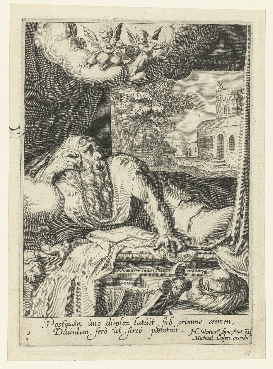 David som en angrende synder Otte angrende syndere fra Det Gamle og Nye Testamente (serietitel) af Jacob de Gheyn (II) (workshop of)