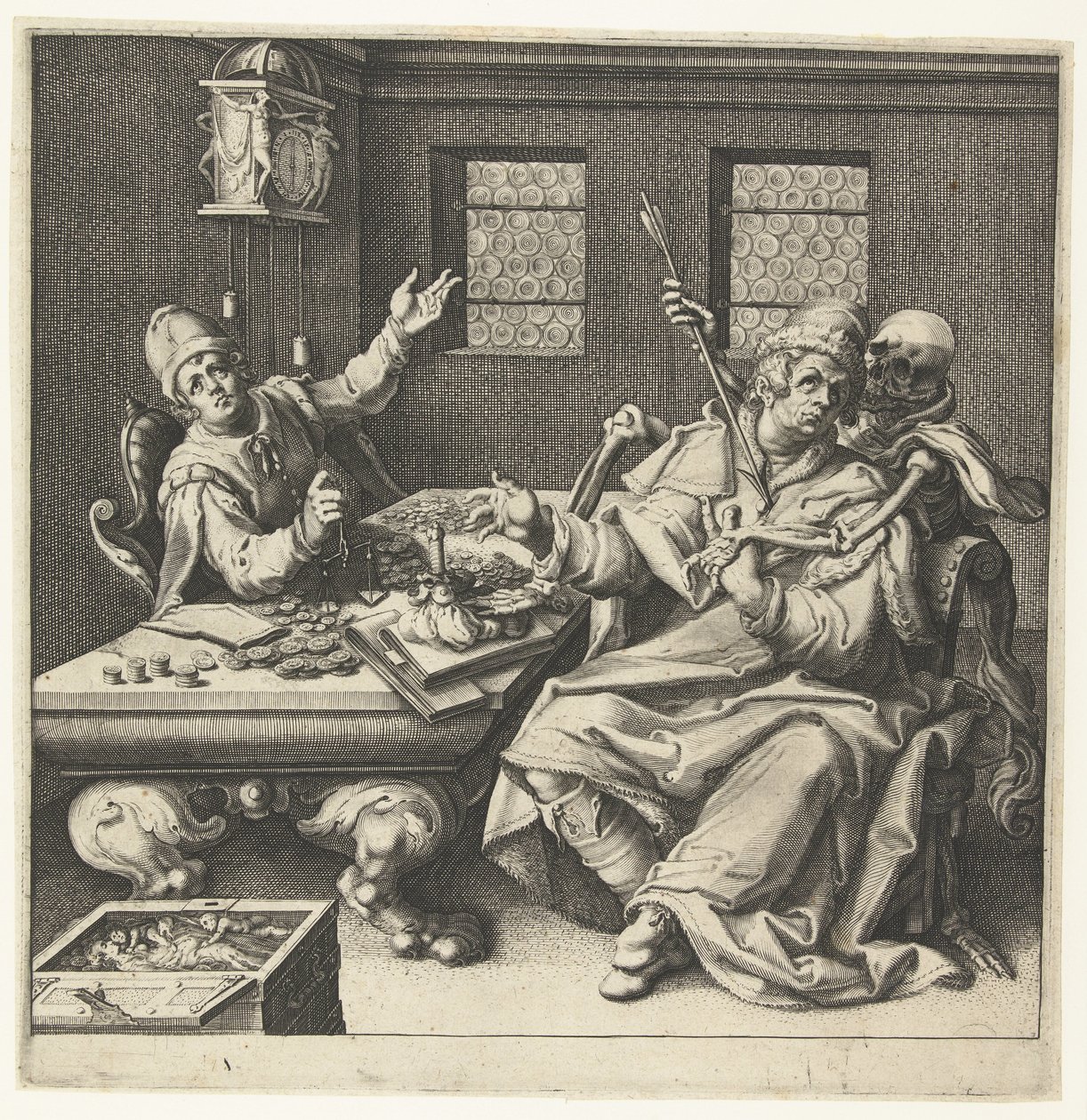 Pengevægterne og Døden af Jacob de Gheyn (II) (workshop of)