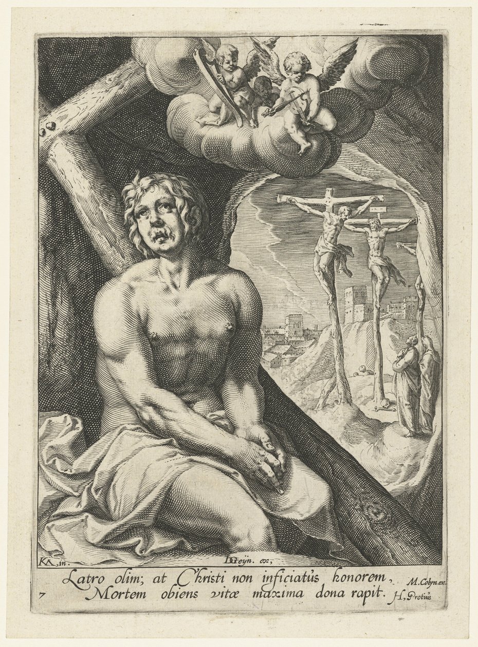 Den gode morder som angrende synder Otte angrende syndere fra Det Gamle og Nye Testamente (serietitel) af Jacob de Gheyn (II) (workshop of)