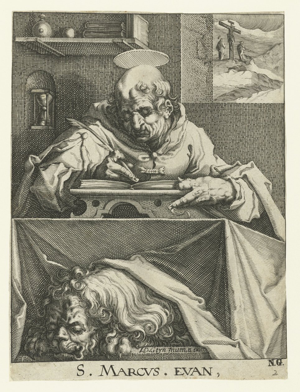 Evangelist Mark De fire evangelister (serietitel) af Jacob de Gheyn (II) (workshop of)