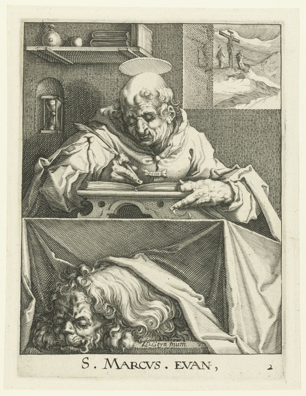 Evangelist Mark De fire evangelister (serietitel) af Jacob de Gheyn (II) (workshop of)