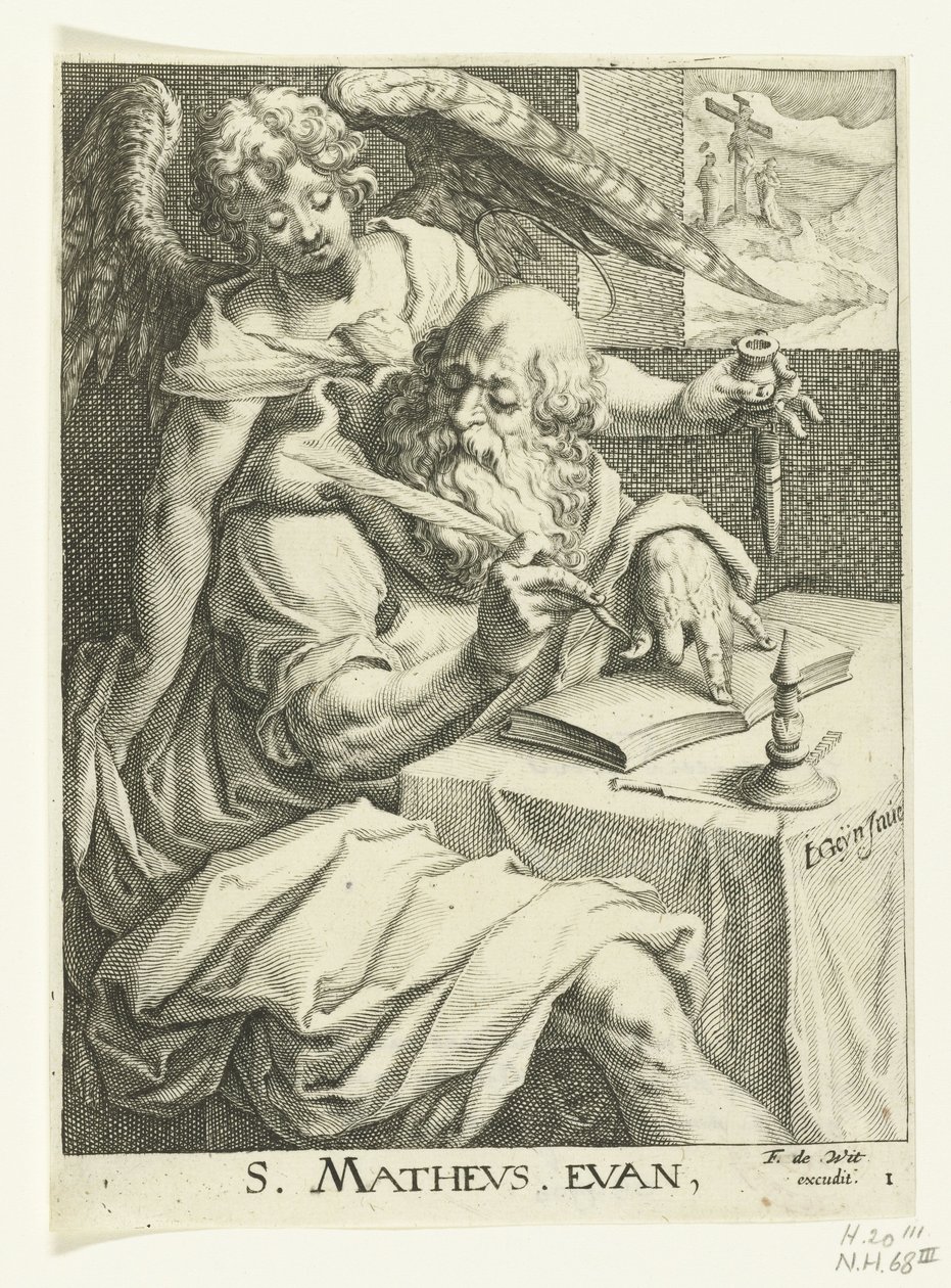 Evangelist Mattheus De fire evangelister (serietitel) af Jacob de Gheyn (II) (workshop of)