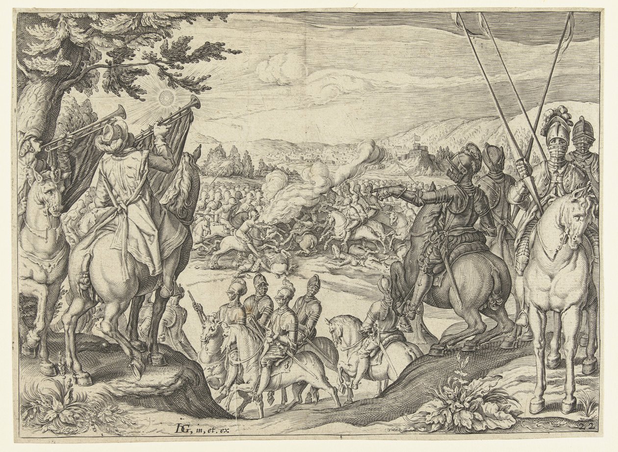 ridekamp The Equestrian School (serietitel) af Jacob de Gheyn (II) (workshop of)