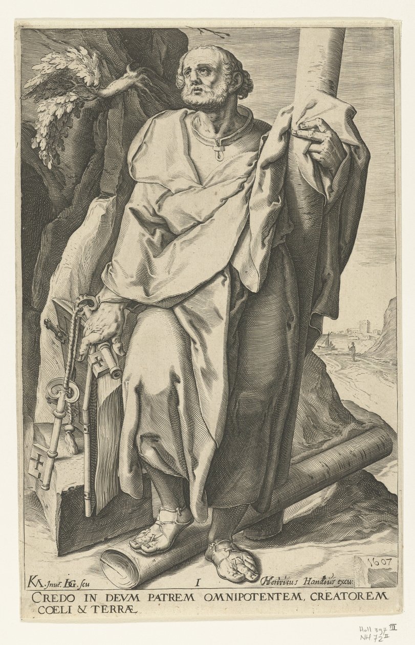 Apostlen Peter Kristus, de tolv apostle og den hellige Paulus (serietitel) af Jacob de Gheyn (II)