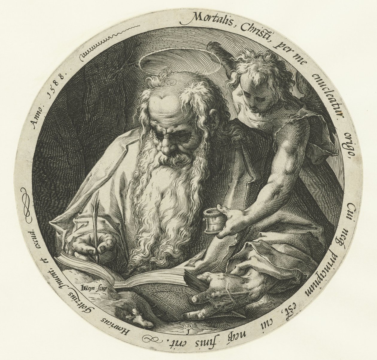 Evangelist Mattheus De fire evangelister (serietitel) af Jacob de Gheyn (II)