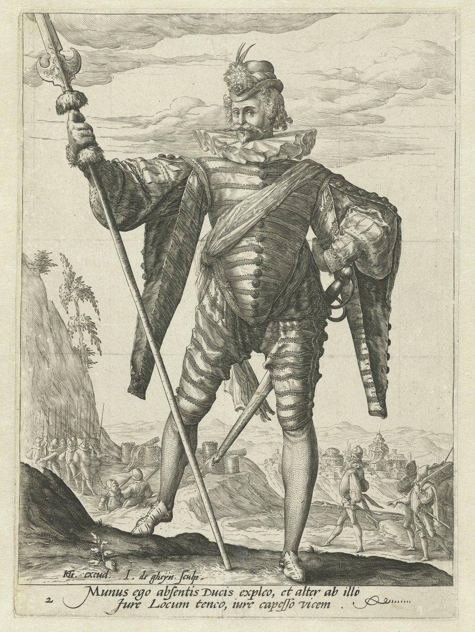 oberstløjtnant Officerer og soldater (serietitel) af Jacob de Gheyn (II)