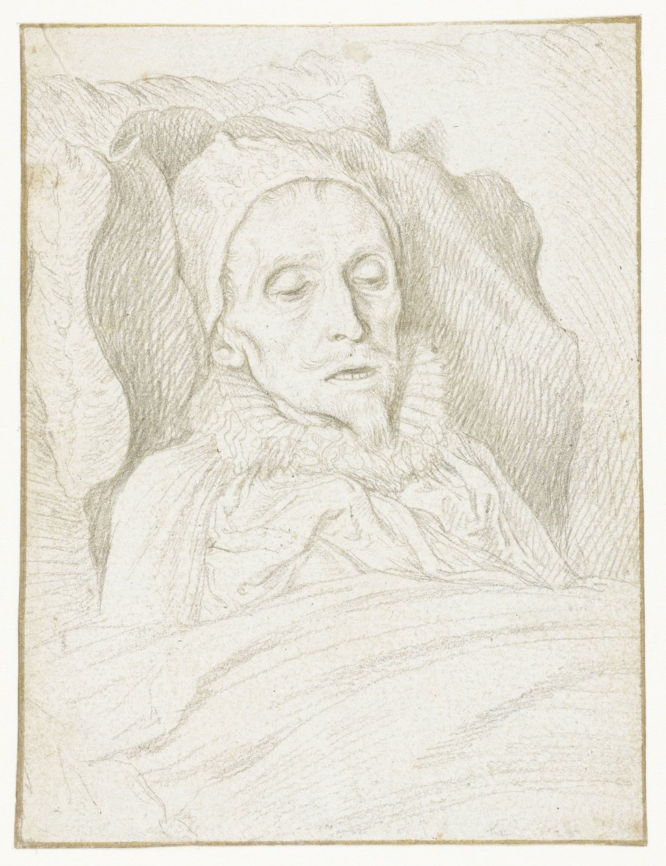 Portræt af prins Maurice på hans dødsleje af Jacob de Gheyn (II)