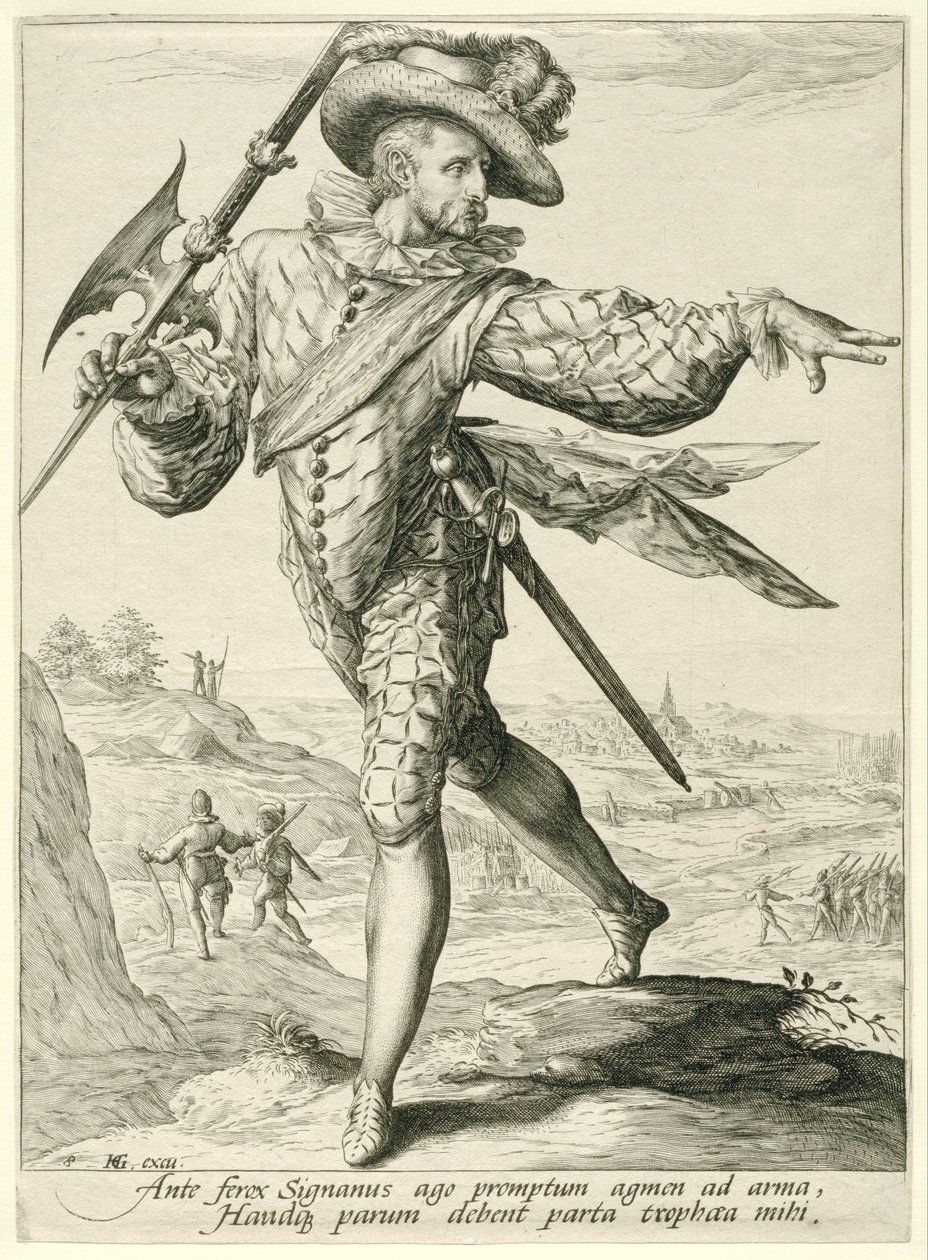 Sergent Officerer og soldater (serietitel) af Jacob de Gheyn (II)