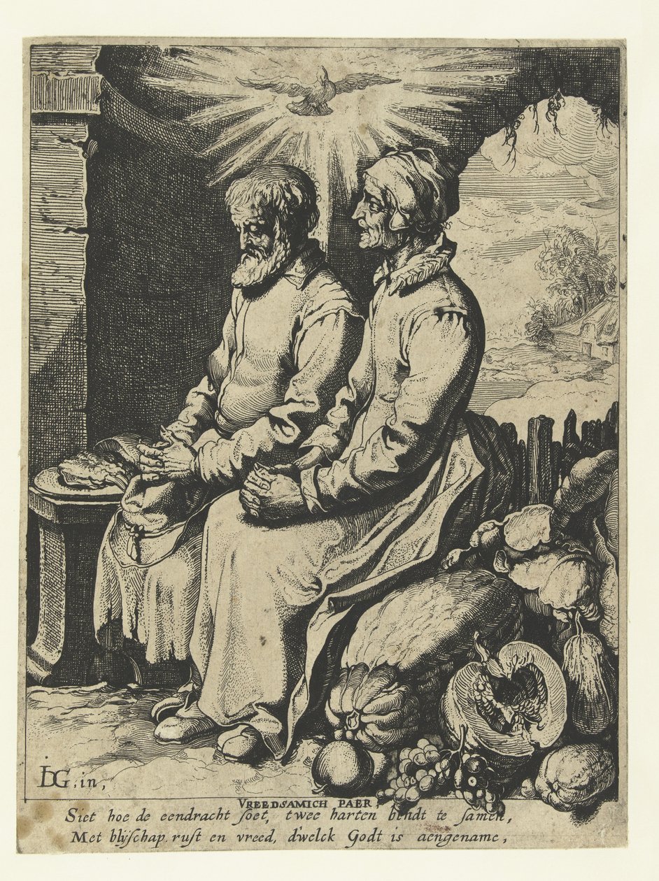 Gammelt par beder Vreedsamich paer (titel på objekt) af Jacob de Gheyn (III)