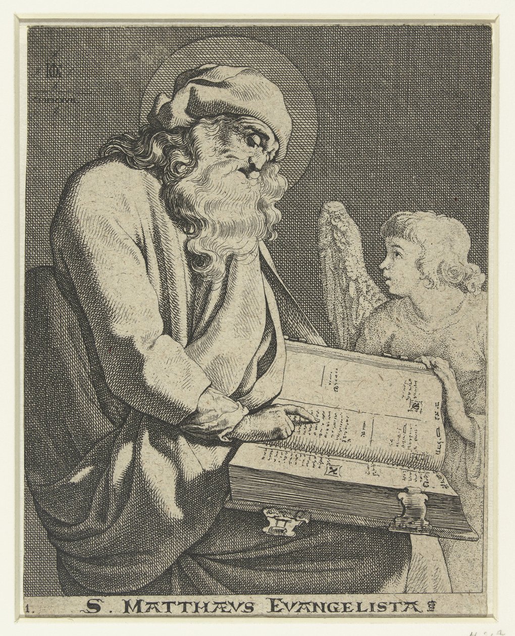 Evangelist Mattheüs S. Matthaeus Evangelista (titel på objekt) af Jacob de Gheyn (III)