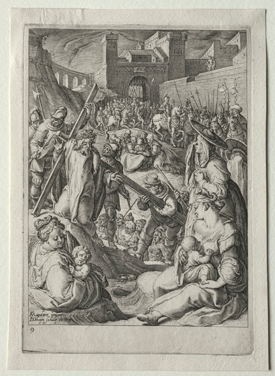 Passionssæt:  Kristus bærer korset af Jacob de Gheyn II