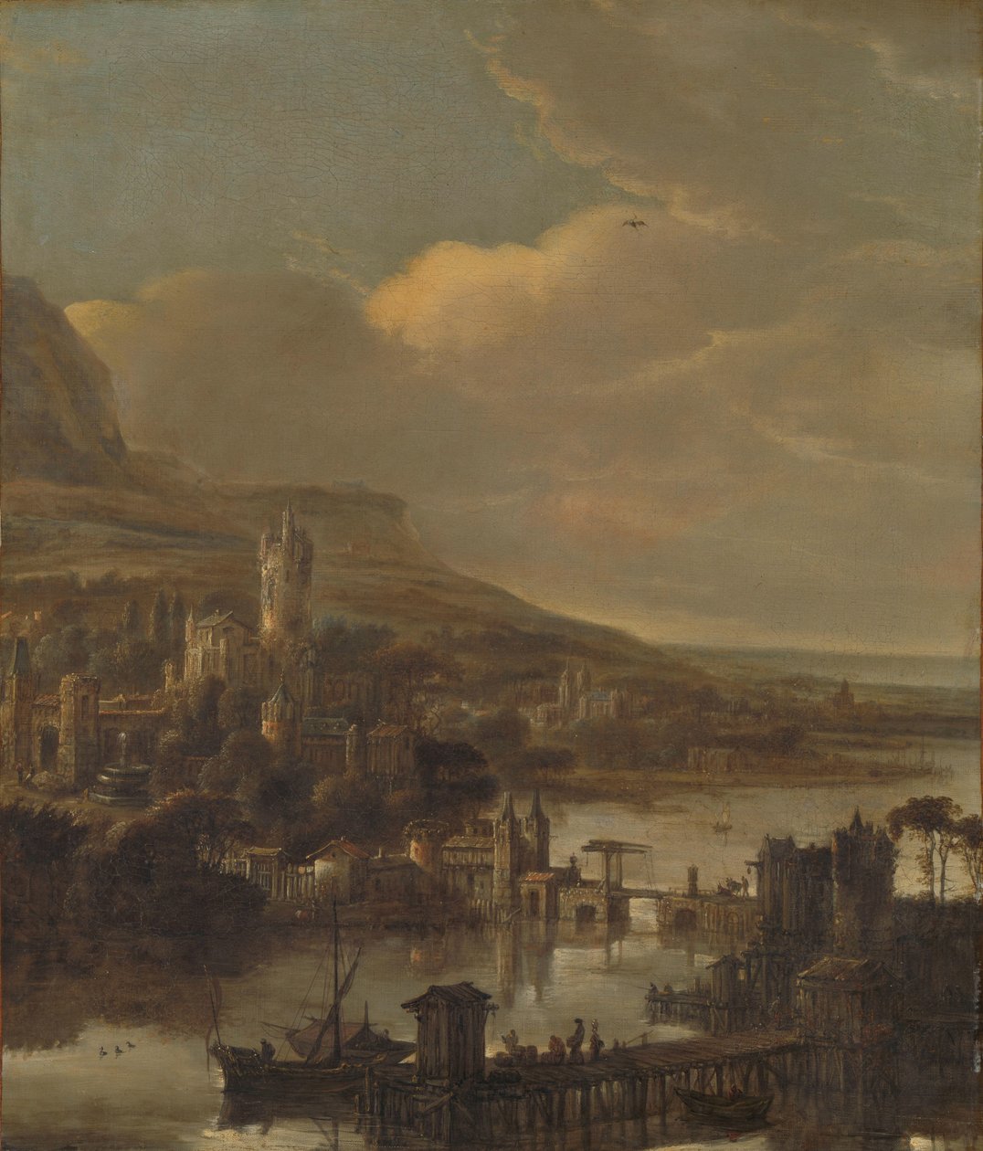 Udsigt over floden af Jacob de Wet (I) (attributed to)