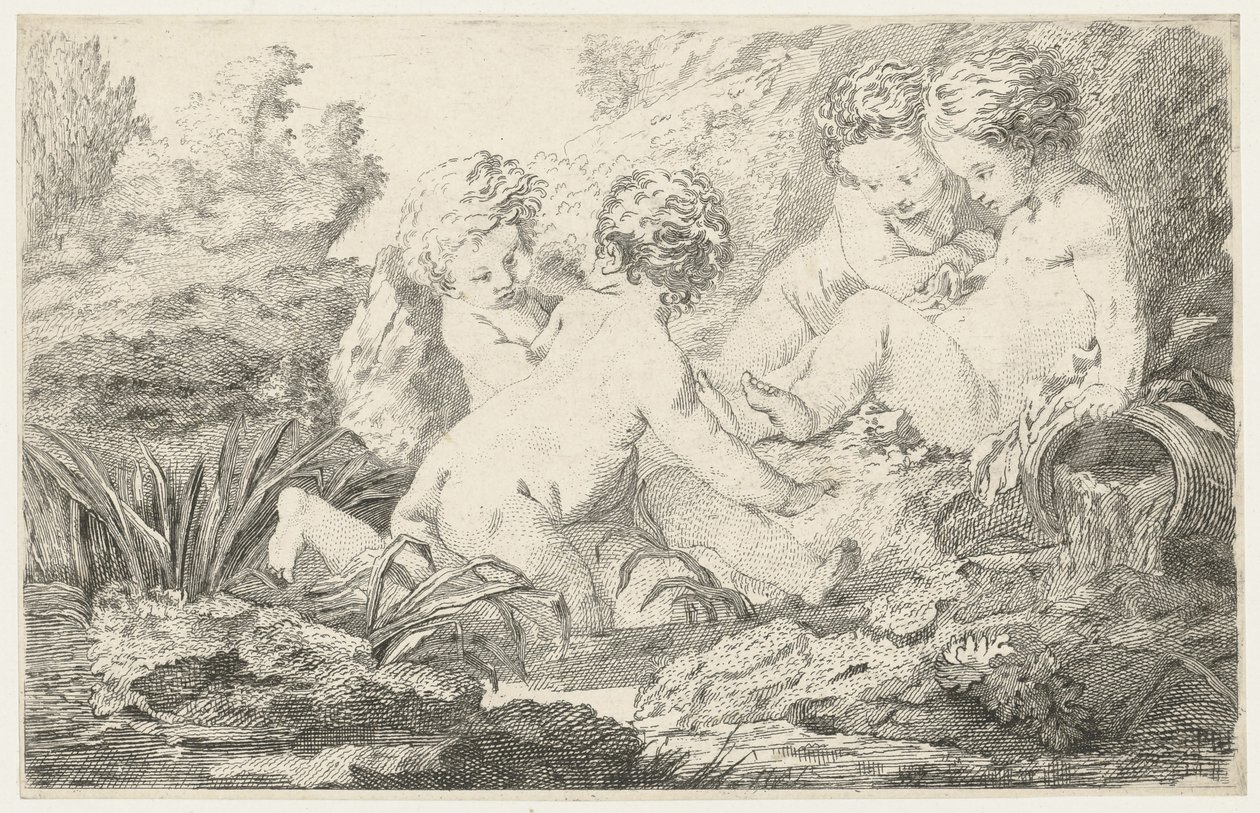 Allegorisk børnegruppe af Jacob de Wit