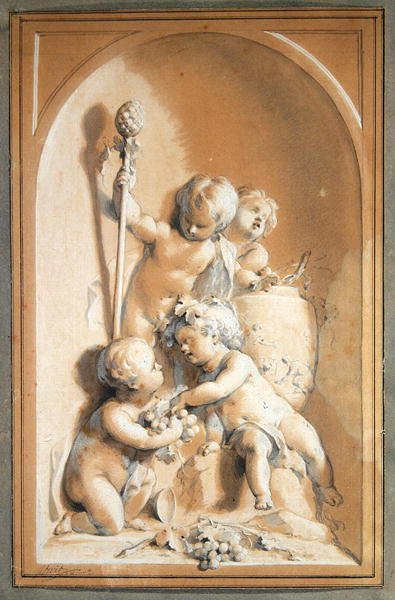 Allegory of Autumn (grafit på papir) af Jacob de Wit