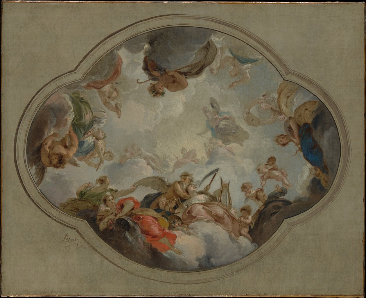 Allegori over kunstarterne af Jacob de Wit