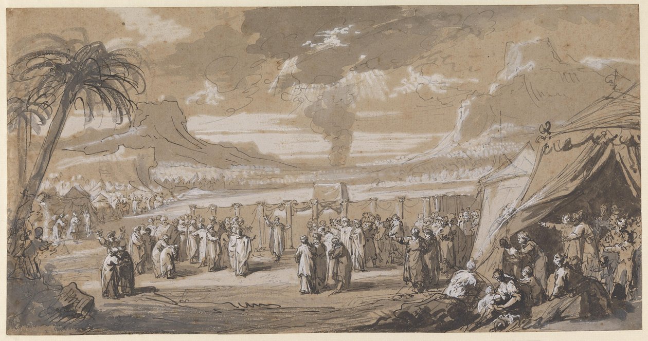Moses udvælger de 70 ældste af Jacob de Wit