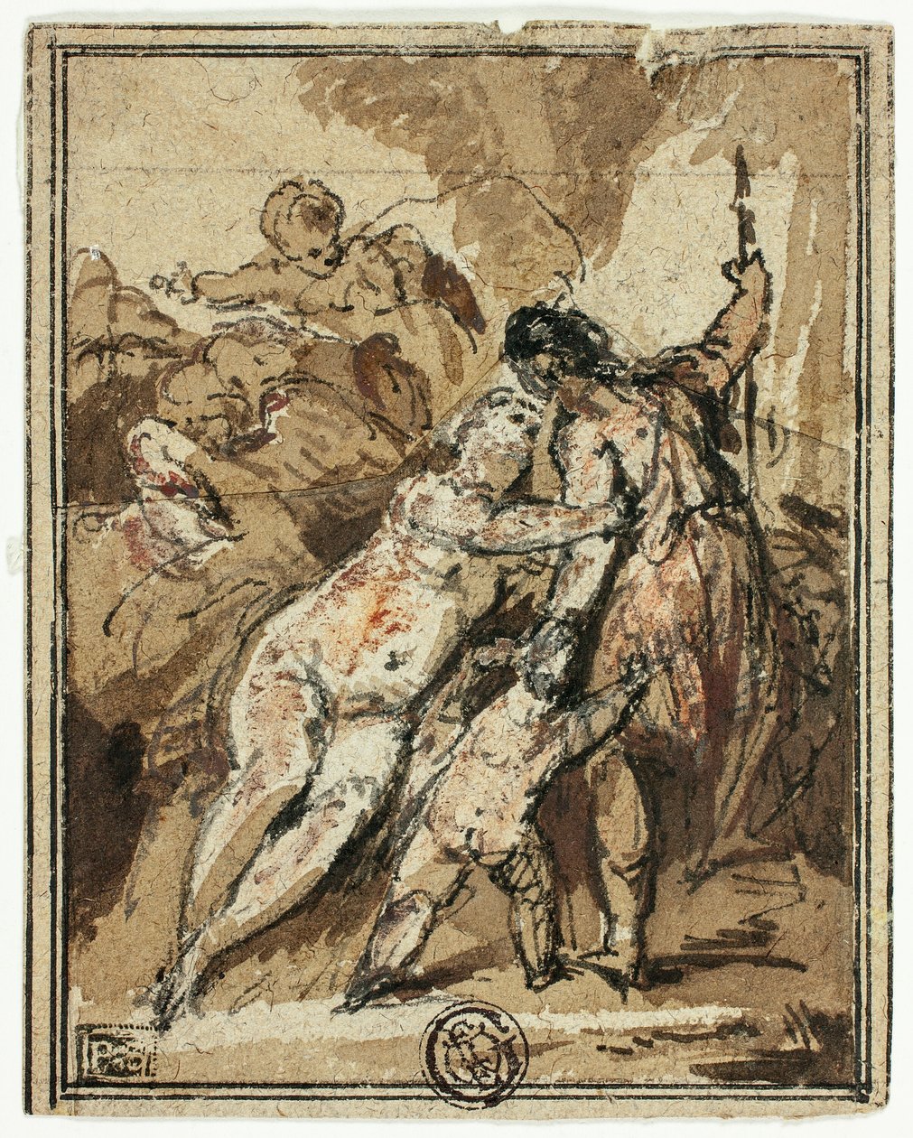 Venus forsøger at fastholde Adonis af Jacob de Wit