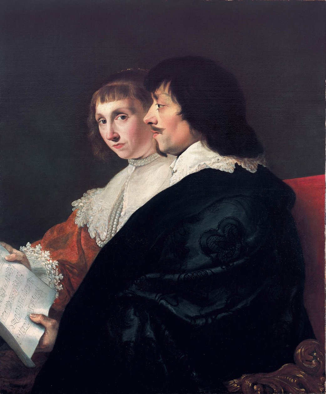 Dobbeltportræt af Constantijn Huygens (1596-1687) og Suzanna van Baerle (1599-1637) af Jacob van Campen