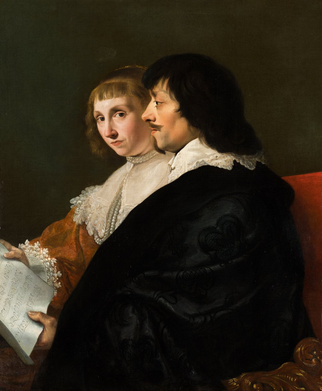 Dobbeltportræt af Constantijn Huygens (1596-1687) og Suzanna van Baerle (1599-1637) af Jacob van Campen