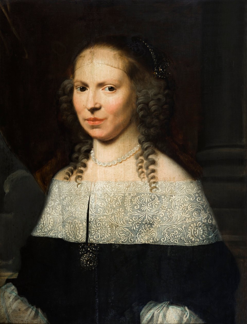 Portræt af Anna Goos (1627-1691) af Jacob van Reesbroeck