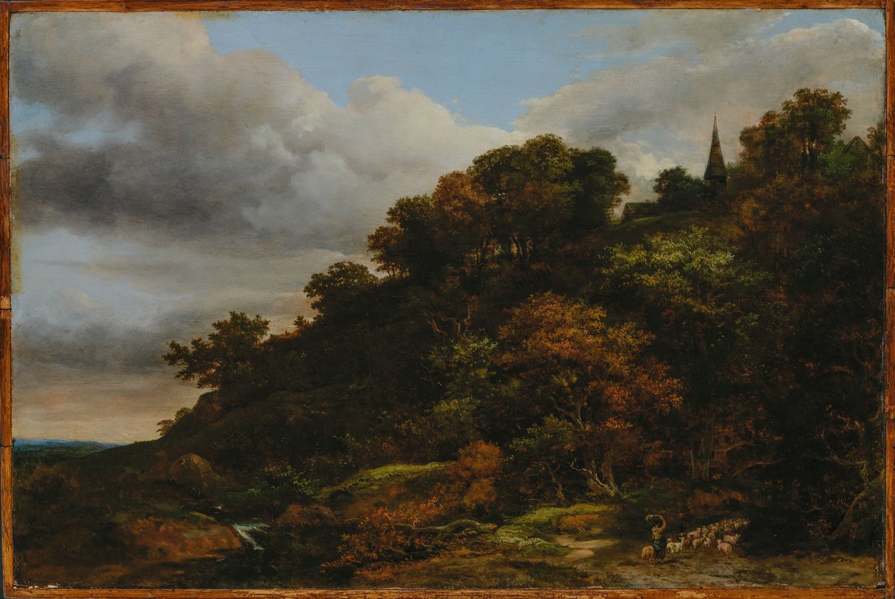 En skovklædt bakke af Jacob van Ruisdael