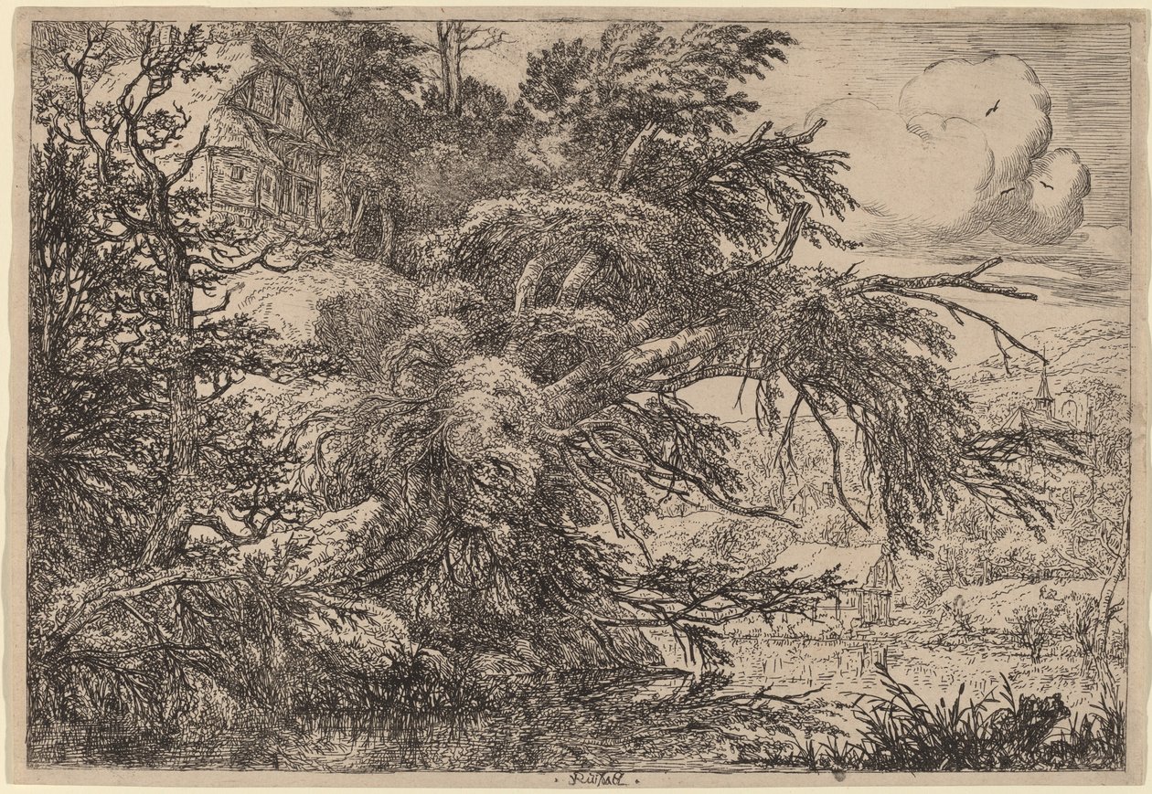 Sommerhus på en Bakke af Jacob van Ruisdael