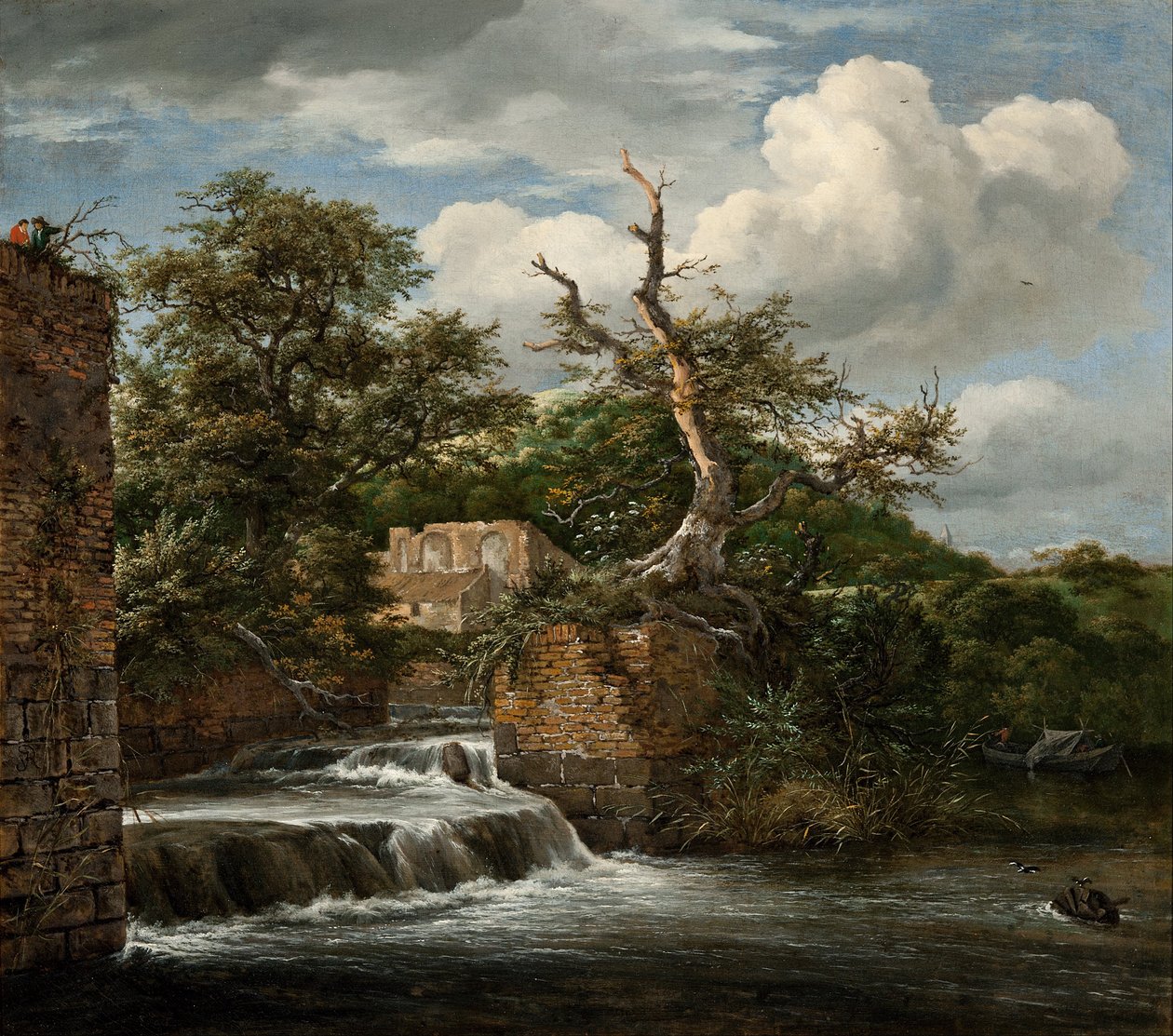 Landskab med møllekørsel og ruiner af Jacob van Ruisdael