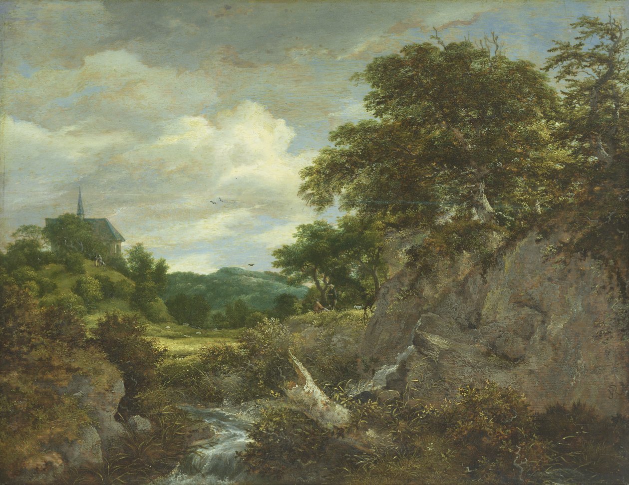 Kirken på Bakken af Jacob van Ruisdael