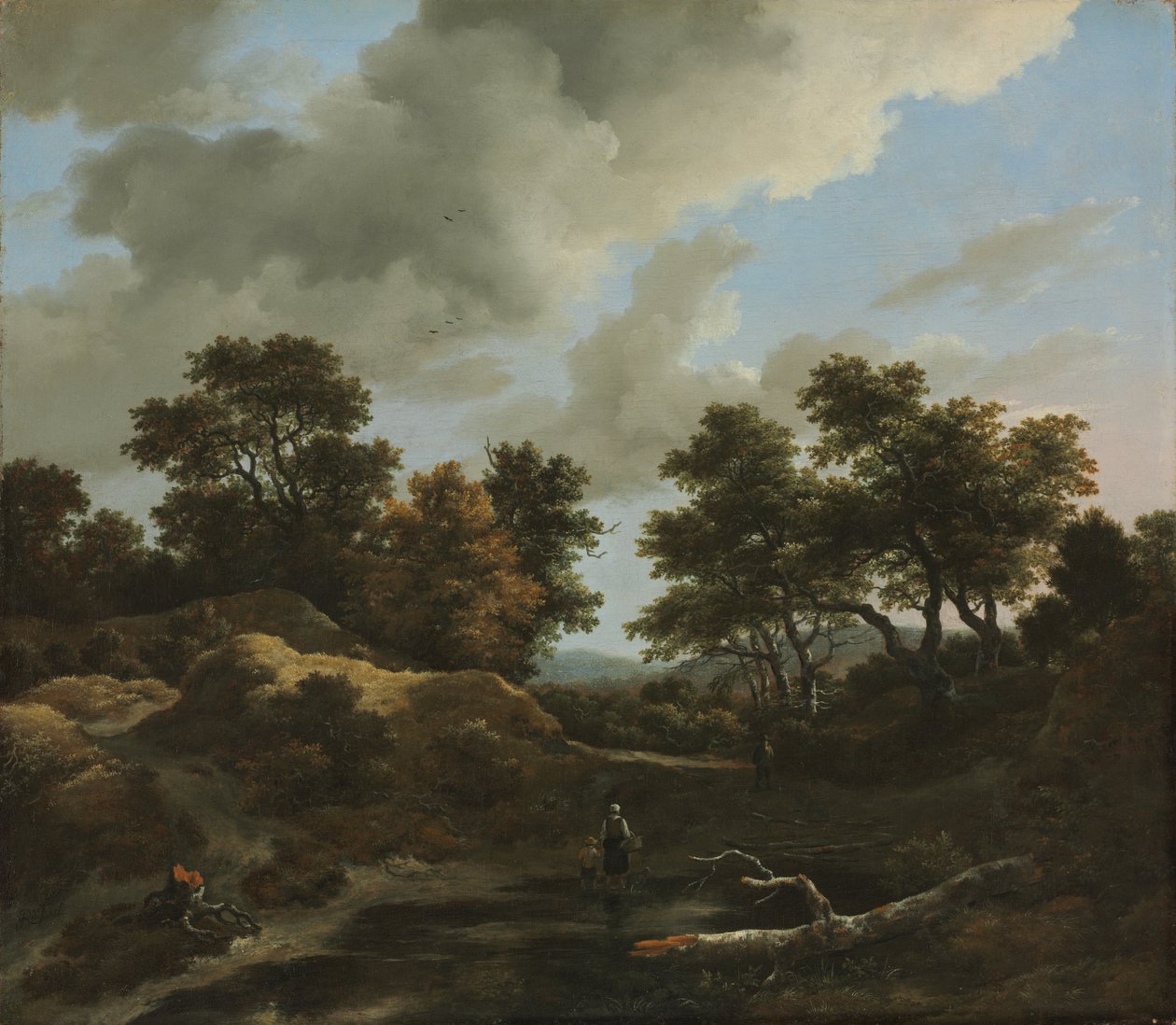Skovklædt og kuperet landskab af Jacob van Ruisdael