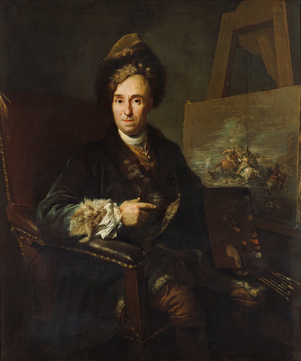 Kampmaleren Ignace-Jacques Parrocel af Jacob van Schuppen