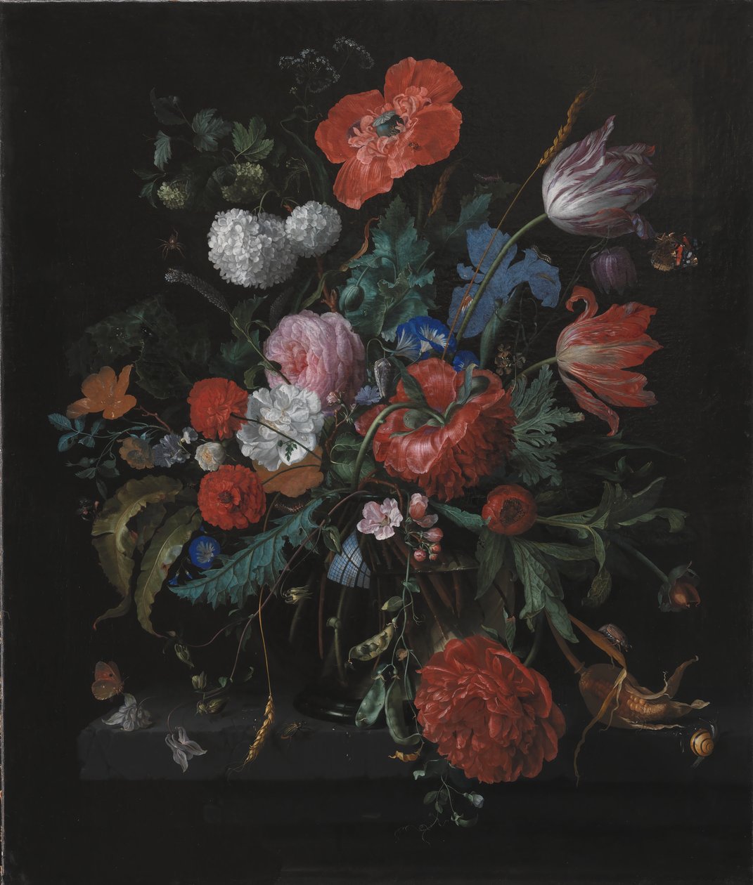 En Blok Blomster af Jacob van Walscapelle