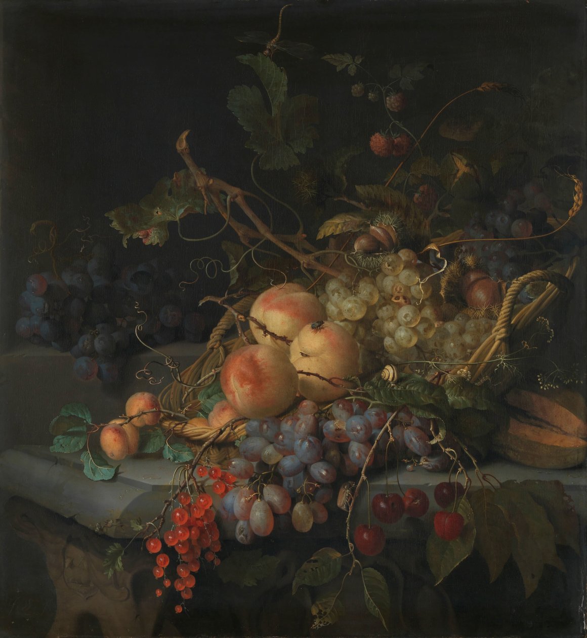 Stilleben med frugt af Jacob van Walscapelle