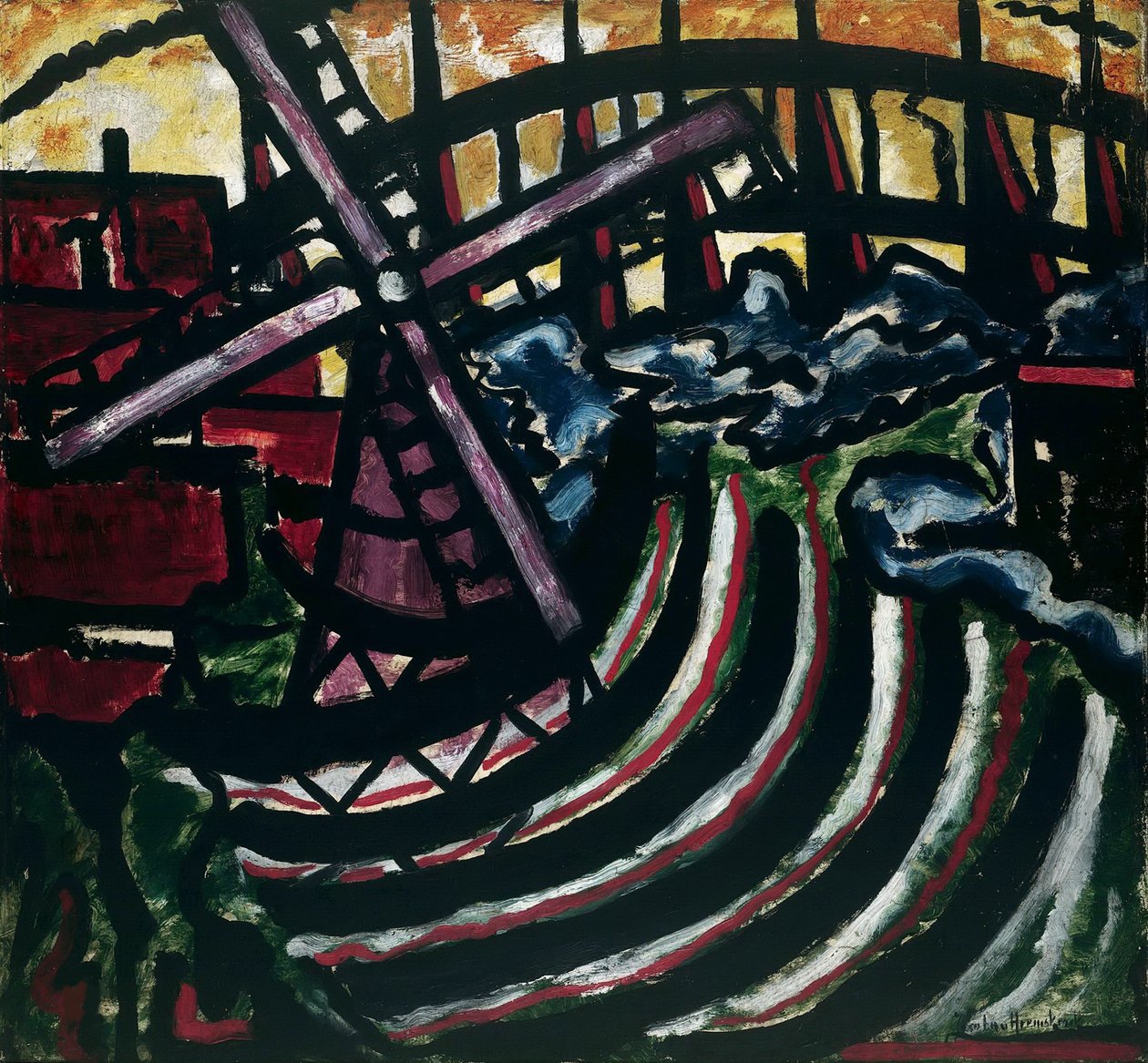 Den hollandske mølle, 1916. af Jacoba Berendina van Heemskerck van Beest