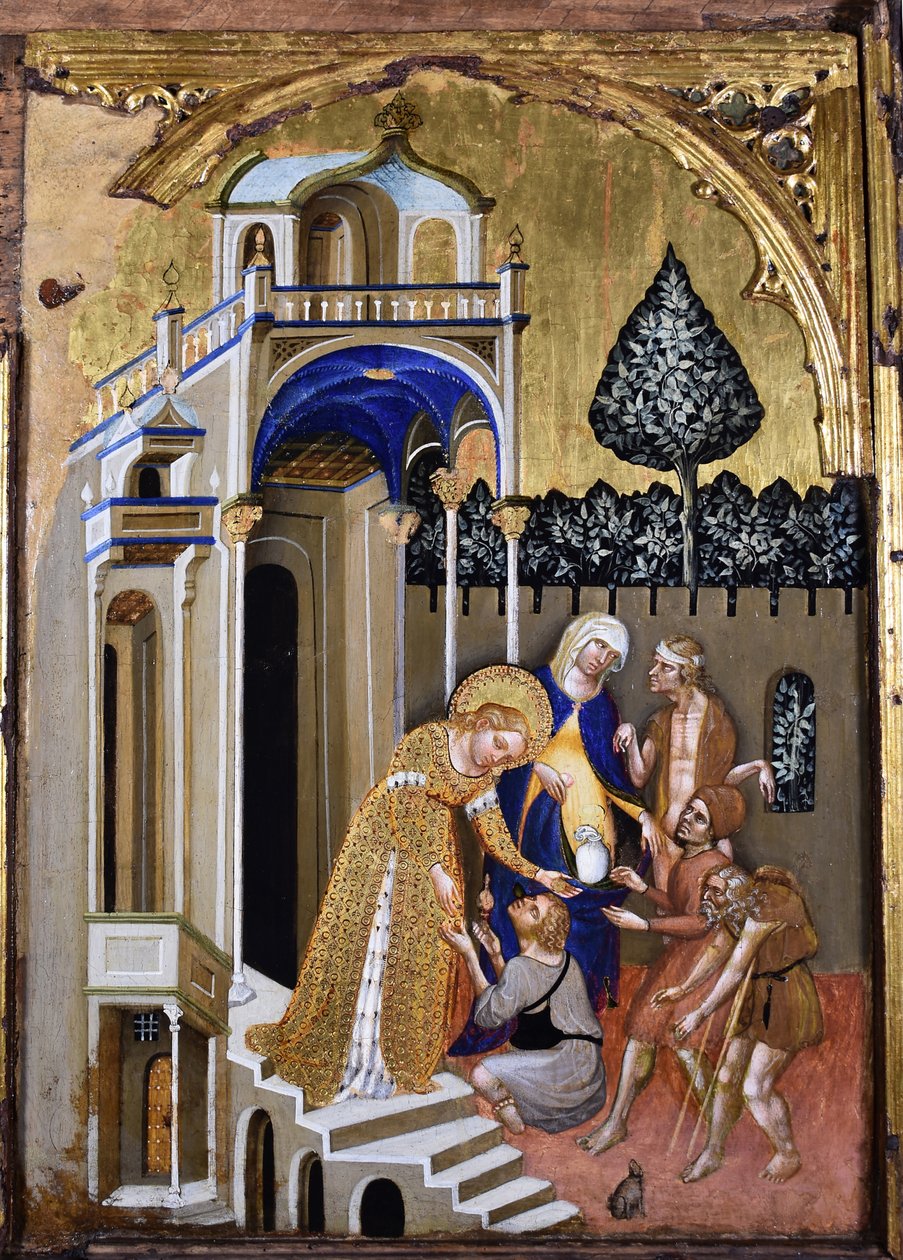 Lucia giver almisse, c.1410. af Jacobello del Fiore.