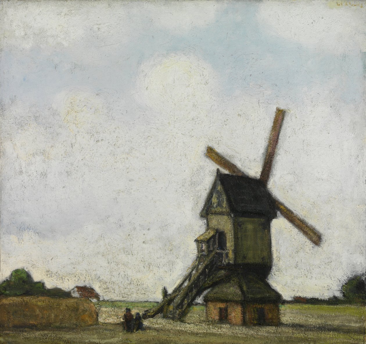 Vindmølle i Kempen (olie på lærred) af Jacobs Smits