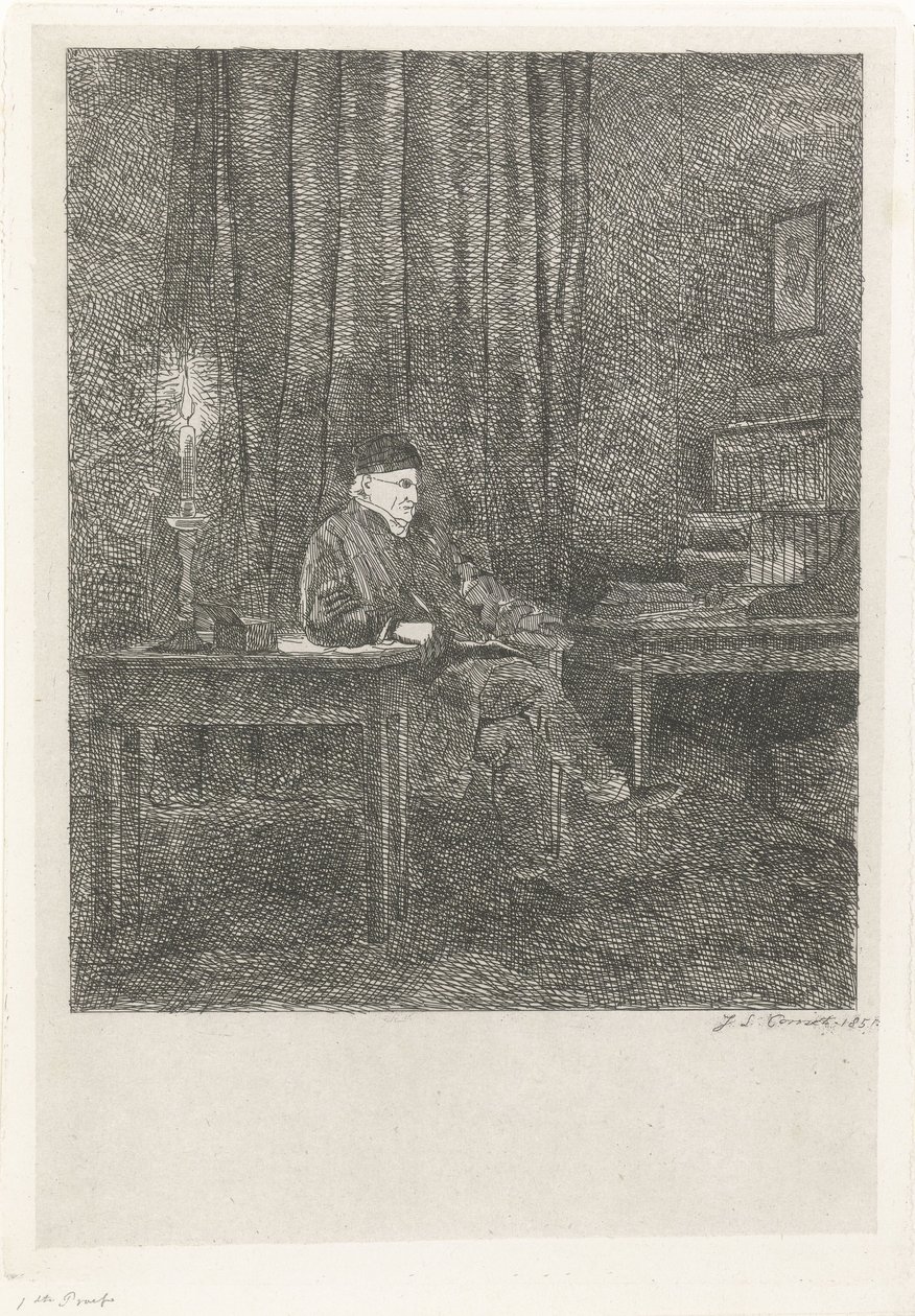 Portræt af David Pièrre Giottino Humbert de Superville af Jacobus Ludovicus Cornet