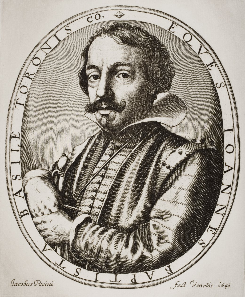 Giambattista Basile, graveret af Nicolaus Perrey af Jacobus Pecini