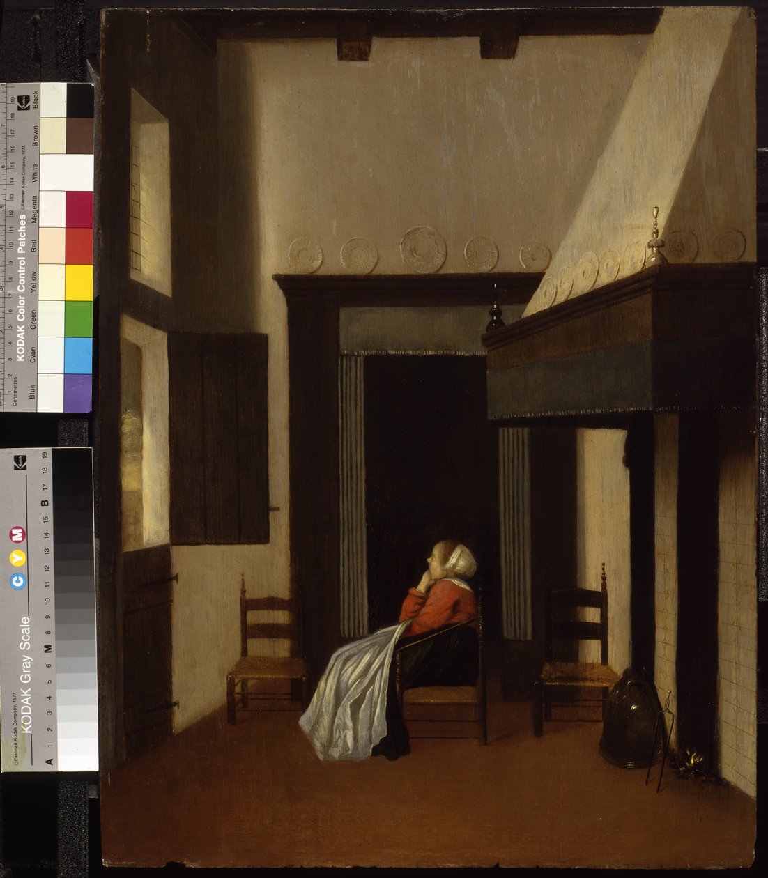 Interiør med siddende kvinde, ca. 1660 af Jacobus Vrel or Frel
