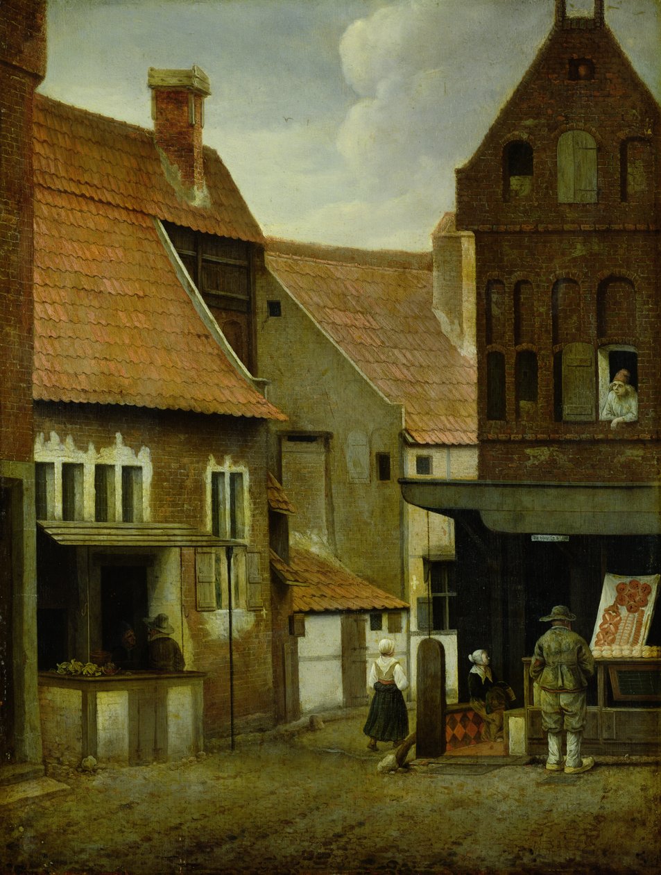 Gadescene af Jacobus Vrel or Frel