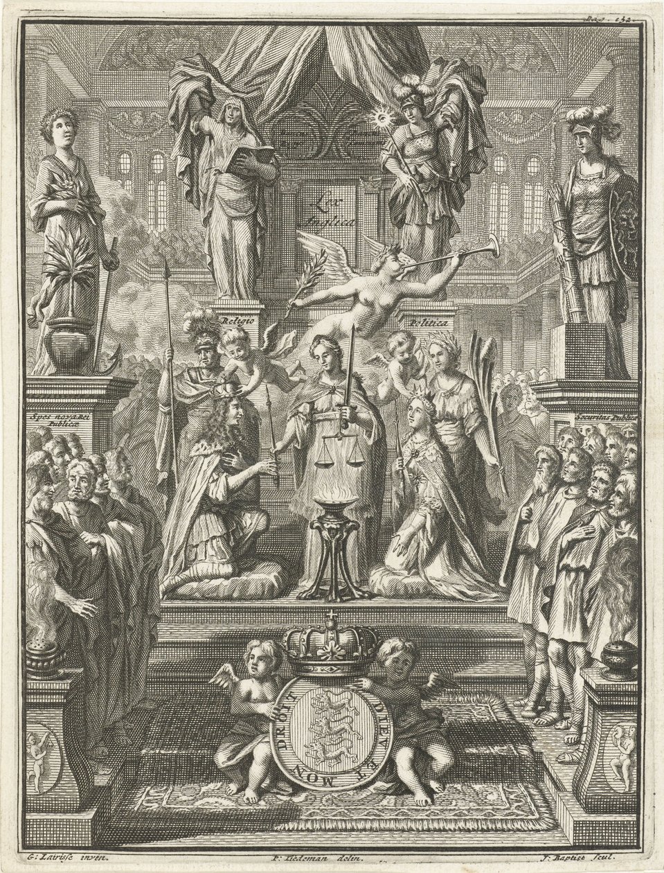 Kroning af William III og Mary Stuart, 1689 af Jacobus Baptist