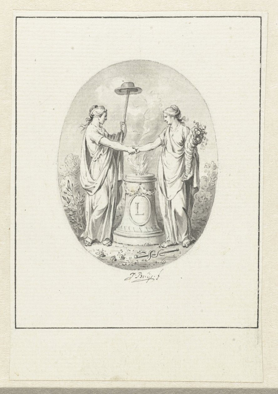 Allegorisk fremstilling af frihed af Jacobus Buys