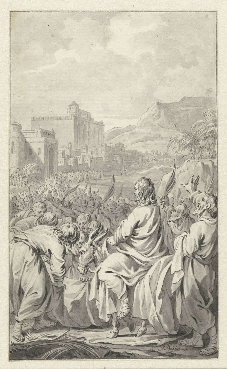 Indtoget i Jerusalem af Jacobus Buys