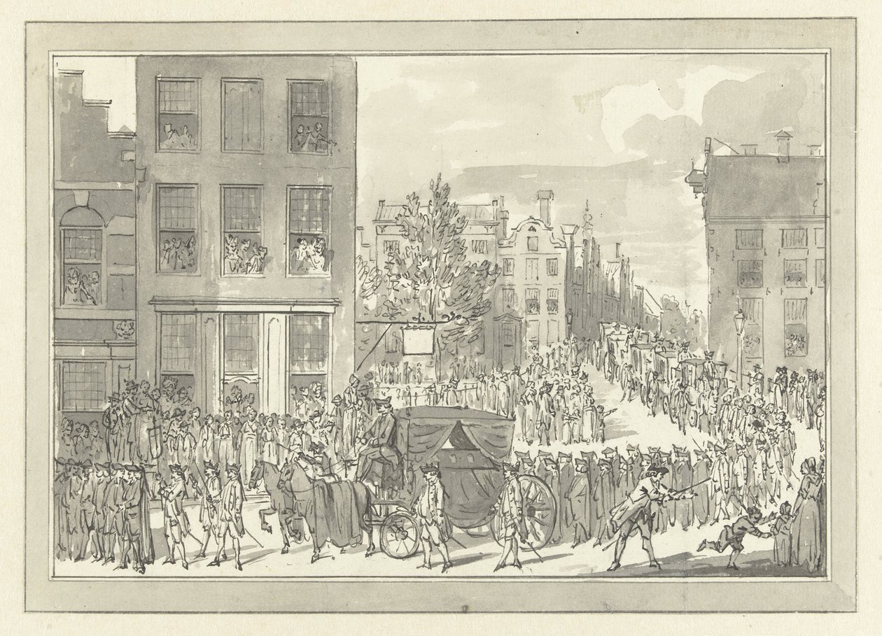 Begravelse af Wolter Jan Gerrit baron Bentinck i Amsterdam, 28. august 1781 af Jacobus Buys
