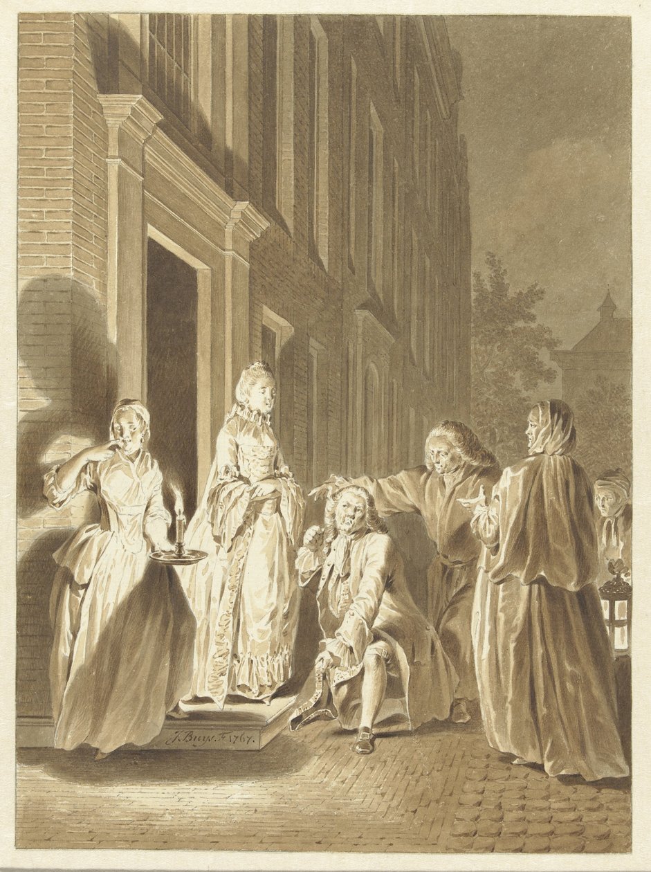 Scene fra Lubbert Lubbertse, eller den adelige bonde af Jacobus Buys